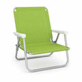Chaise de jardin pliante en aluminium et polyester vert
